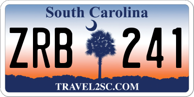 SC license plate ZRB241