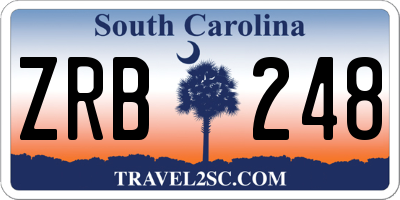 SC license plate ZRB248