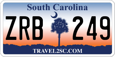 SC license plate ZRB249