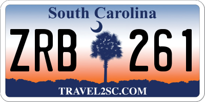 SC license plate ZRB261