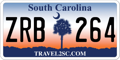 SC license plate ZRB264