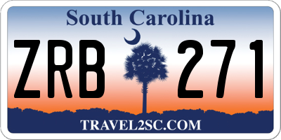 SC license plate ZRB271