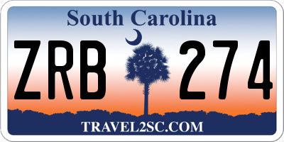 SC license plate ZRB274