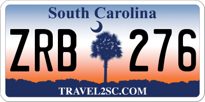 SC license plate ZRB276