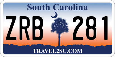 SC license plate ZRB281
