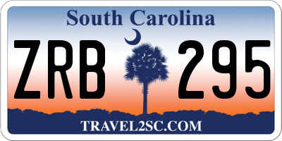 SC license plate ZRB295