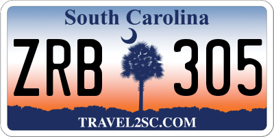 SC license plate ZRB305