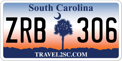 SC license plate ZRB306