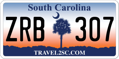 SC license plate ZRB307