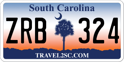 SC license plate ZRB324