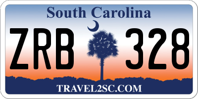 SC license plate ZRB328