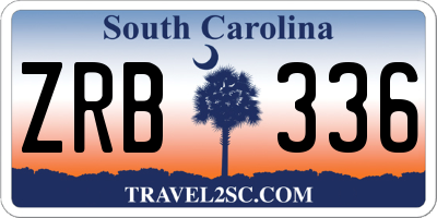 SC license plate ZRB336