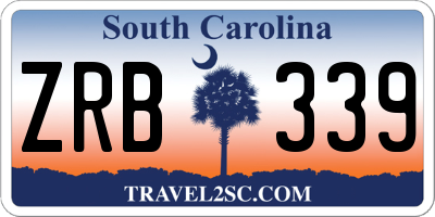 SC license plate ZRB339