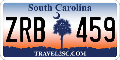SC license plate ZRB459