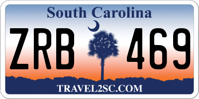 SC license plate ZRB469