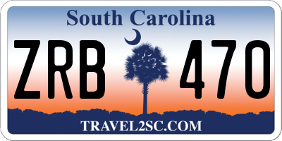 SC license plate ZRB470