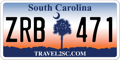 SC license plate ZRB471