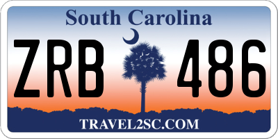SC license plate ZRB486