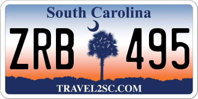 SC license plate ZRB495