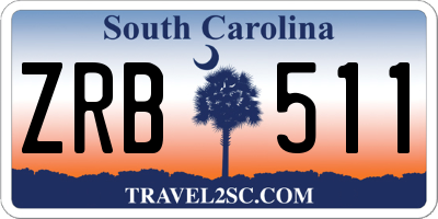 SC license plate ZRB511
