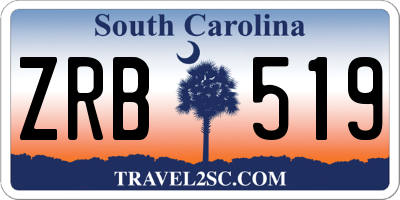 SC license plate ZRB519