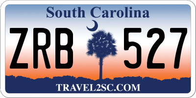 SC license plate ZRB527