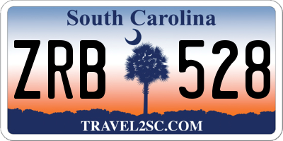 SC license plate ZRB528