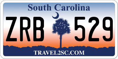 SC license plate ZRB529