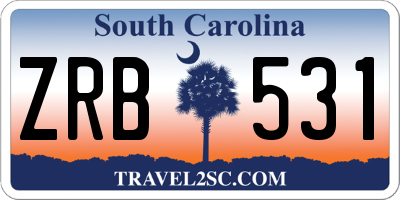 SC license plate ZRB531
