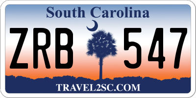 SC license plate ZRB547