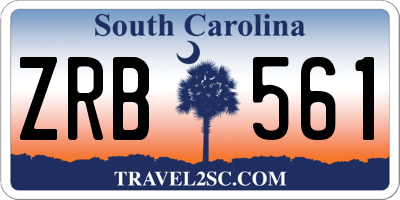 SC license plate ZRB561