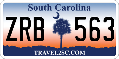 SC license plate ZRB563