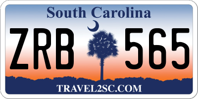 SC license plate ZRB565