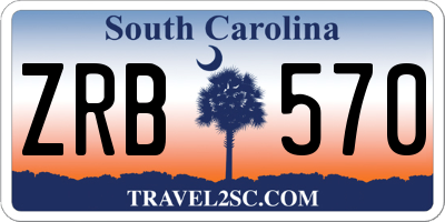 SC license plate ZRB570