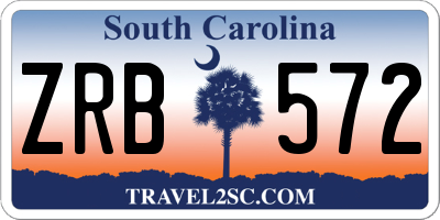 SC license plate ZRB572