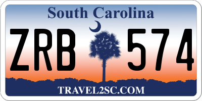 SC license plate ZRB574