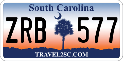 SC license plate ZRB577