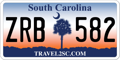 SC license plate ZRB582