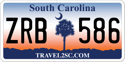 SC license plate ZRB586