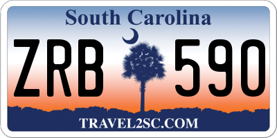 SC license plate ZRB590