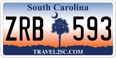 SC license plate ZRB593