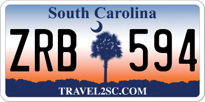 SC license plate ZRB594