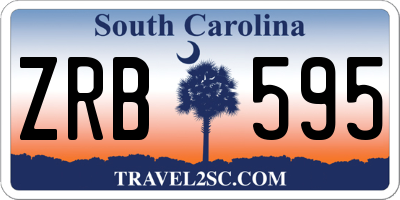 SC license plate ZRB595