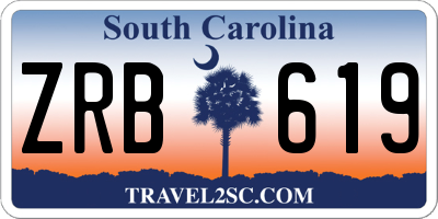SC license plate ZRB619