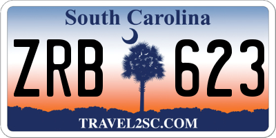 SC license plate ZRB623