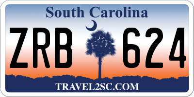SC license plate ZRB624