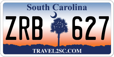 SC license plate ZRB627