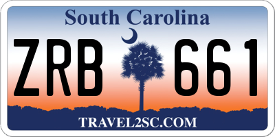 SC license plate ZRB661