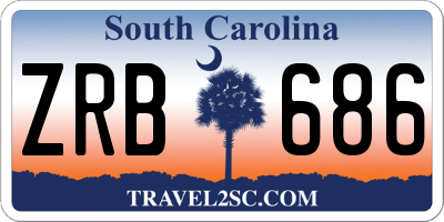 SC license plate ZRB686