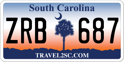 SC license plate ZRB687